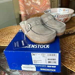 Birkenstock Buckley Shearling - Stone Coin EU 36 NWT